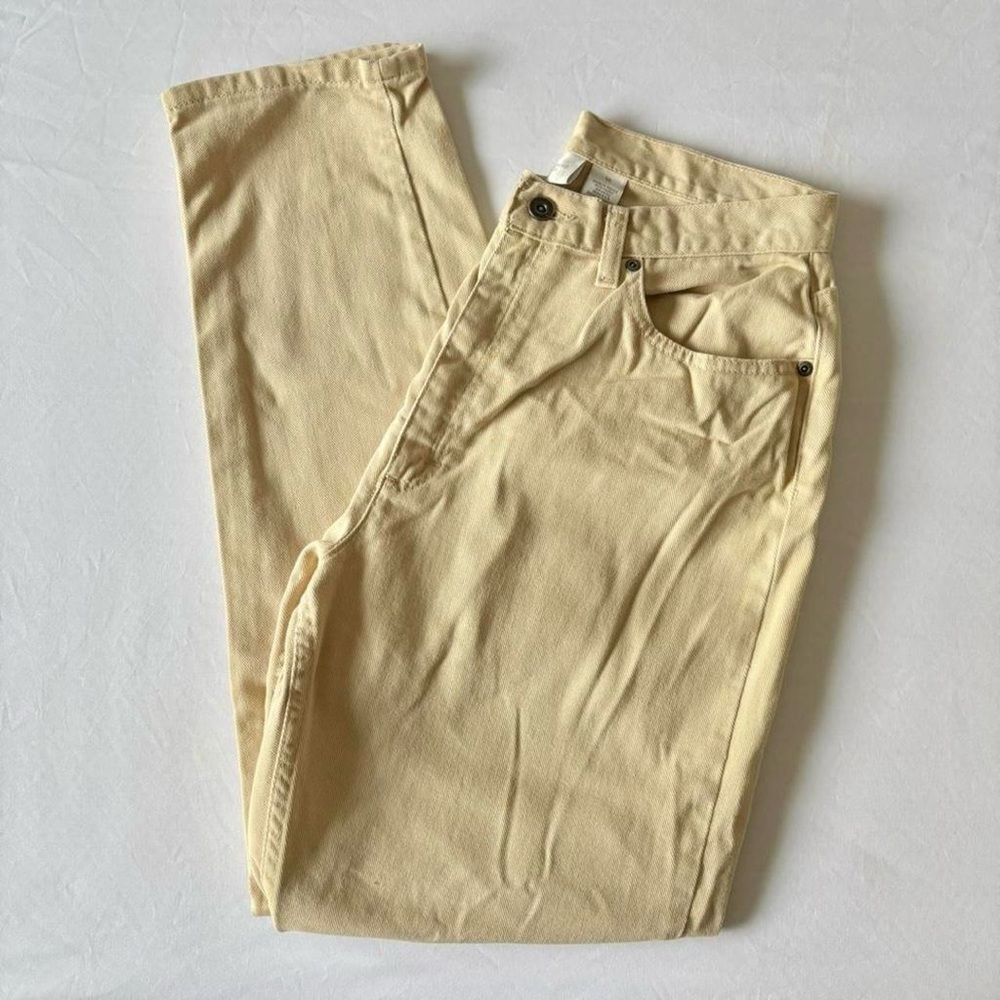 Cream Straight-Leg Pants